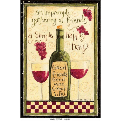 Wine Bottle White Modern Wood Framed Art Print by DiPaolo, Dan