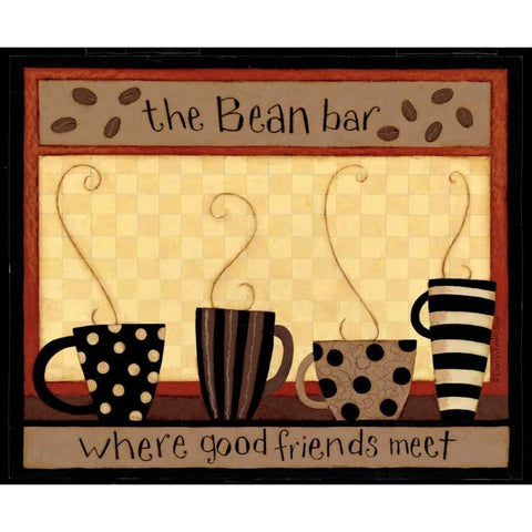 Coffee Bean Bar Gold Ornate Wood Framed Art Print with Double Matting by DiPaolo, Dan