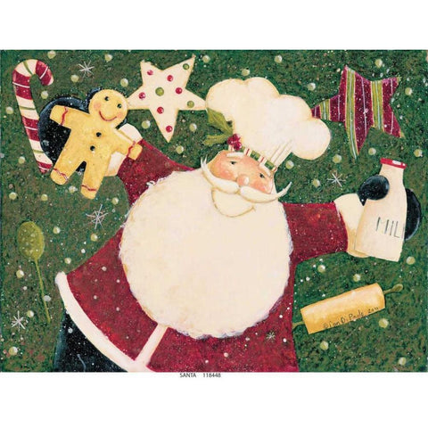 Santa Candy White Modern Wood Framed Art Print by DiPaolo, Dan