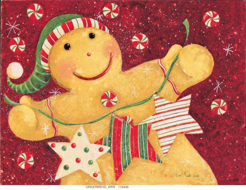 Gingerbread And Candy Black Ornate Wood Framed Art Print with Double Matting by DiPaolo, Dan