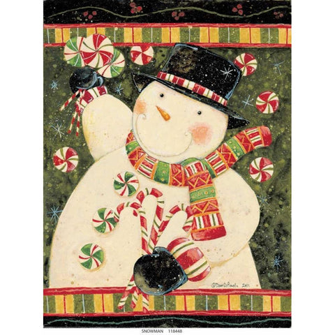 Snowman Candy Black Modern Wood Framed Art Print by DiPaolo, Dan