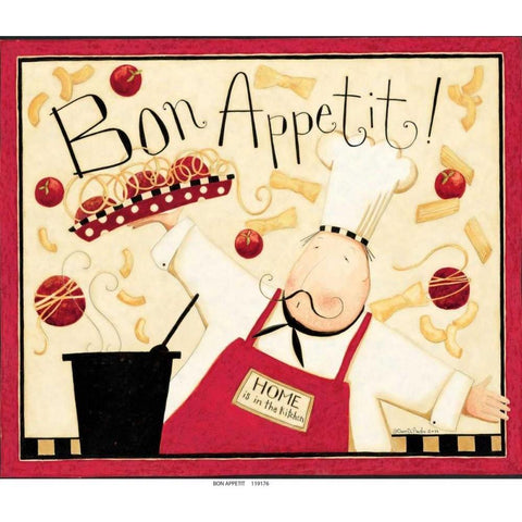 Bon Appetit White Modern Wood Framed Art Print by DiPaolo, Dan