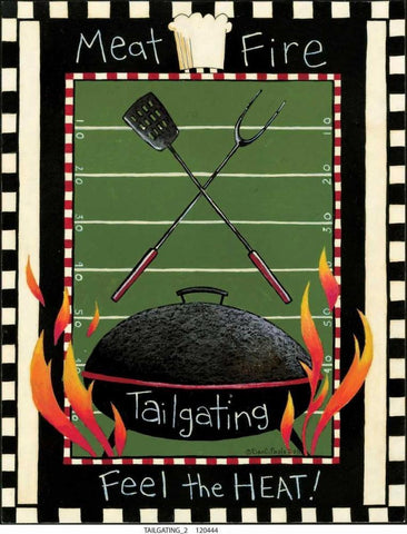 Tailgating 2 White Modern Wood Framed Art Print with Double Matting by DiPaolo, Dan
