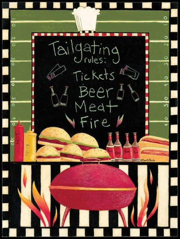 Tailgating White Modern Wood Framed Art Print with Double Matting by DiPaolo, Dan