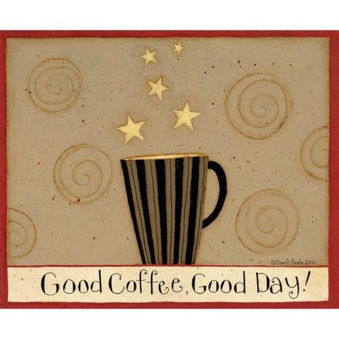 Good Coffee Gold Ornate Wood Framed Art Print with Double Matting by DiPaolo, Dan