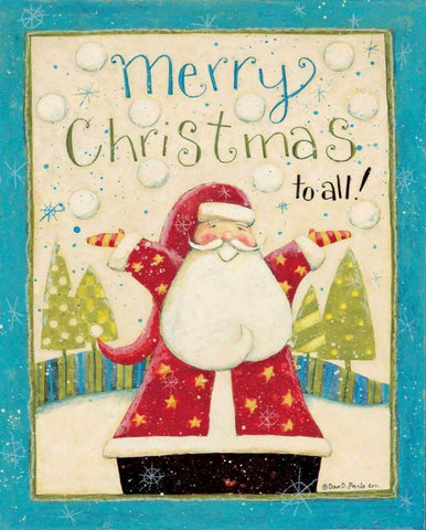 Merry Christmas 1 White Modern Wood Framed Art Print with Double Matting by DiPaolo, Dan