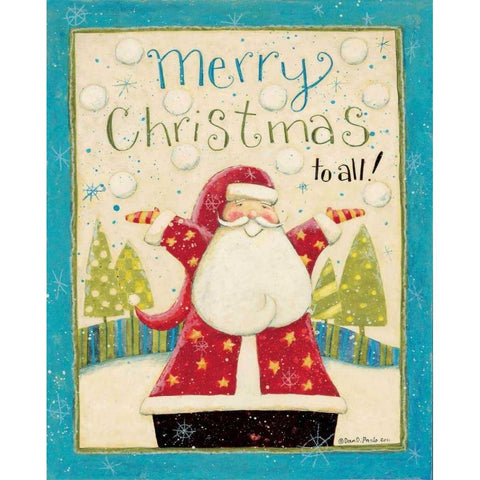 Merry Christmas 1 Black Modern Wood Framed Art Print with Double Matting by DiPaolo, Dan