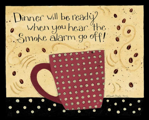 Smoke Alarm Black Ornate Wood Framed Art Print with Double Matting by DiPaolo, Dan