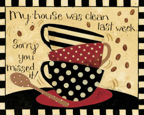 Clean House Black Ornate Wood Framed Art Print with Double Matting by DiPaolo, Dan