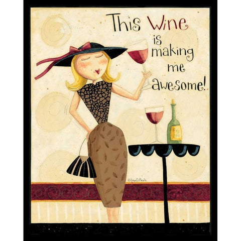 The Wine White Modern Wood Framed Art Print by DiPaolo, Dan