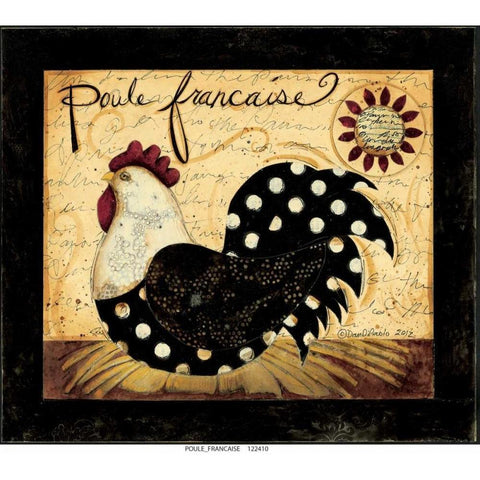 Poulet France White Modern Wood Framed Art Print by DiPaolo, Dan