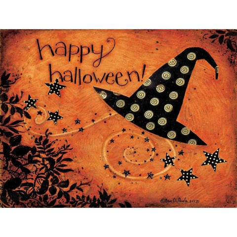 Hot Hat Black Modern Wood Framed Art Print with Double Matting by DiPaolo, Dan