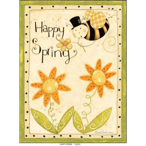 Happy Spring White Modern Wood Framed Art Print by DiPaolo, Dan