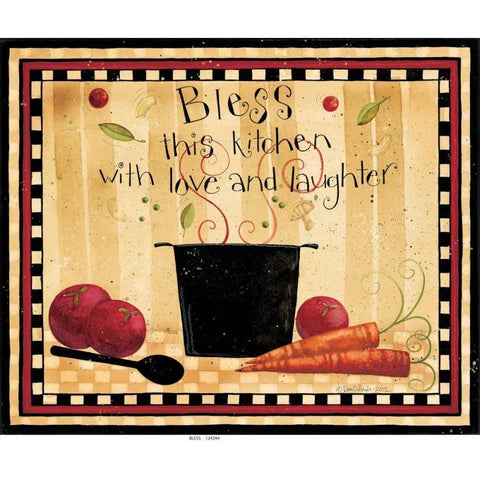 Bless Black Modern Wood Framed Art Print by DiPaolo, Dan