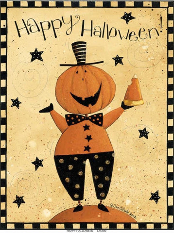 Happy Black Ornate Wood Framed Art Print with Double Matting by DiPaolo, Dan