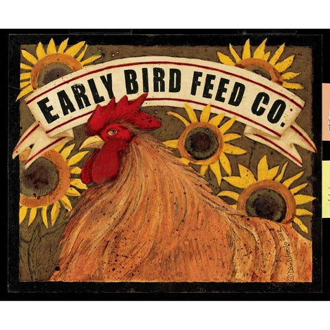 Early Bird Feed Co. Black Modern Wood Framed Art Print by DiPaolo, Dan