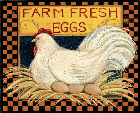 Fresh Eggs White Modern Wood Framed Art Print with Double Matting by DiPaolo, Dan