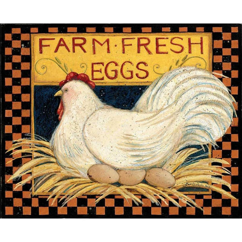 Fresh Eggs Black Modern Wood Framed Art Print by DiPaolo, Dan