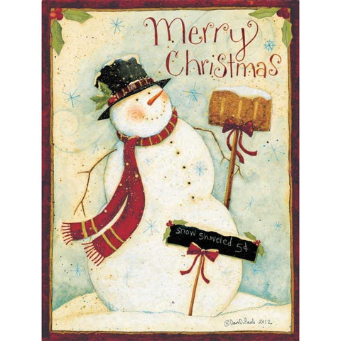 Snowmanship Gold Ornate Wood Framed Art Print with Double Matting by DiPaolo, Dan