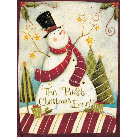 Snow Guy Black Modern Wood Framed Art Print with Double Matting by DiPaolo, Dan