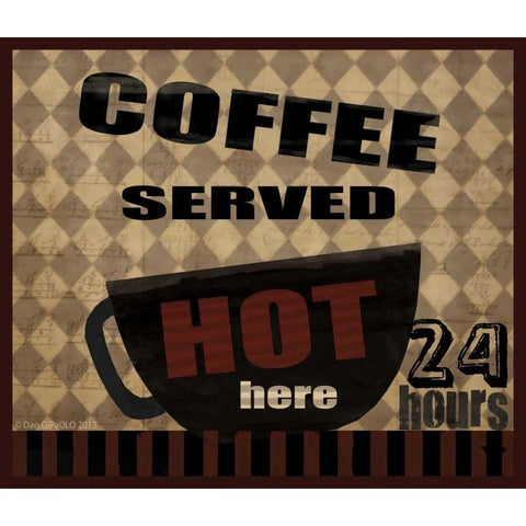 Served Hot Black Modern Wood Framed Art Print by DiPaolo, Dan