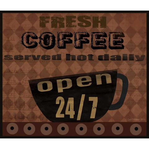 Fresh Coffee White Modern Wood Framed Art Print by DiPaolo, Dan