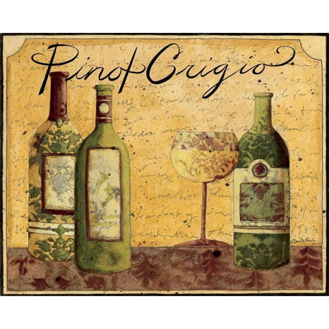 Pinot Grigio Gold Ornate Wood Framed Art Print with Double Matting by DiPaolo, Dan