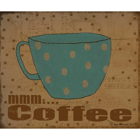 Coffee Brew Black Modern Wood Framed Art Print with Double Matting by DiPaolo, Dan