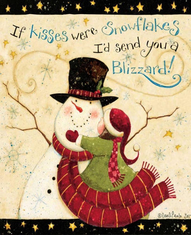 Snowflakes Black Ornate Wood Framed Art Print with Double Matting by DiPaolo, Dan