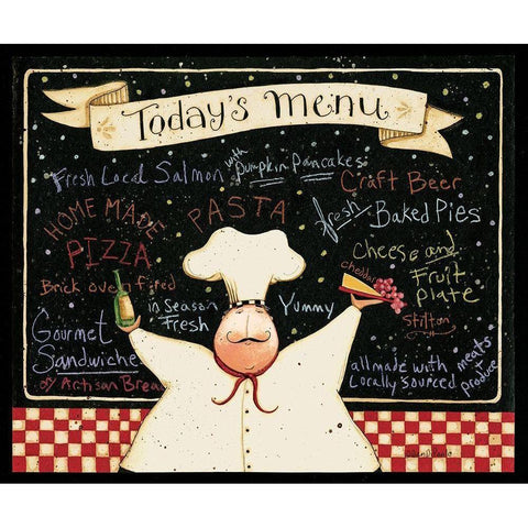 Todays Menu White Modern Wood Framed Art Print by DiPaolo, Dan