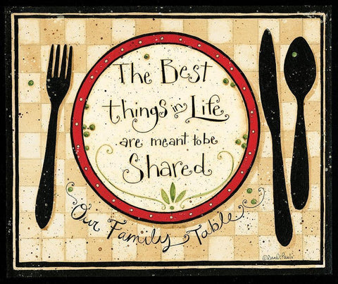 The Best Things In Life Black Ornate Wood Framed Art Print with Double Matting by DiPaolo, Dan