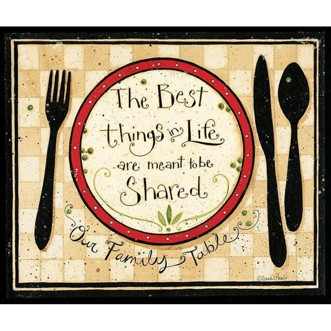 The Best Things In Life Black Modern Wood Framed Art Print with Double Matting by DiPaolo, Dan