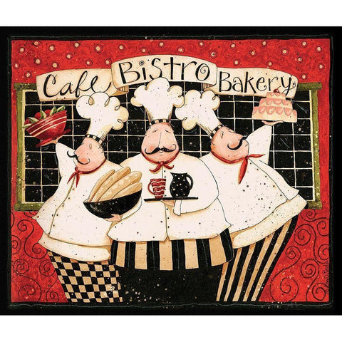 Cafe Bistro Bakery Black Modern Wood Framed Art Print with Double Matting by DiPaolo, Dan