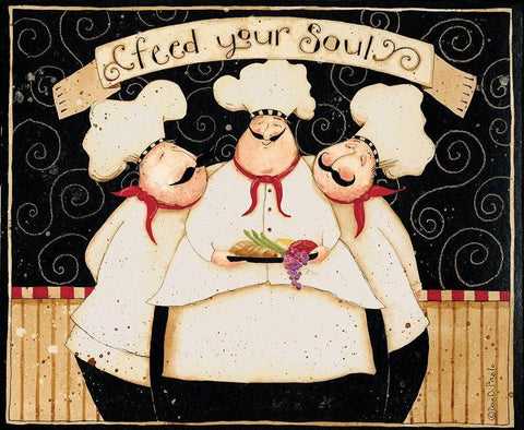 Feed Your Soul White Modern Wood Framed Art Print with Double Matting by DiPaolo, Dan