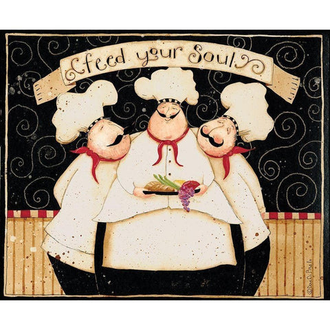 Feed Your Soul Black Modern Wood Framed Art Print with Double Matting by DiPaolo, Dan