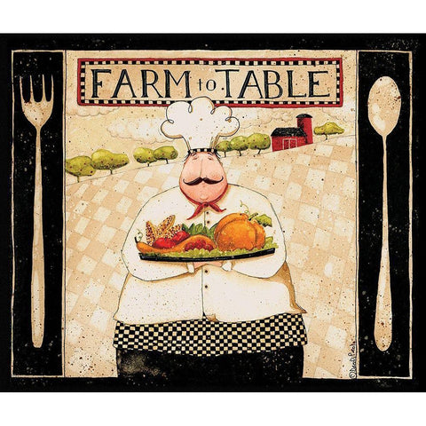 Farm To Table Black Modern Wood Framed Art Print with Double Matting by DiPaolo, Dan