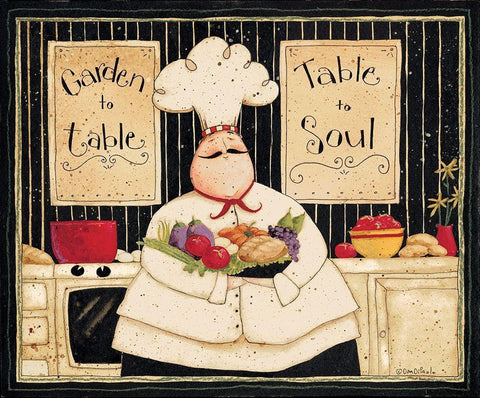 Garden To Table Black Ornate Wood Framed Art Print with Double Matting by DiPaolo, Dan