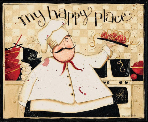 My Happy Place Black Ornate Wood Framed Art Print with Double Matting by DiPaolo, Dan