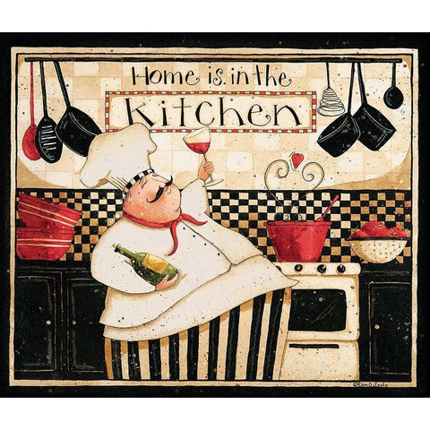 Home Is In The Kitchen White Modern Wood Framed Art Print by DiPaolo, Dan