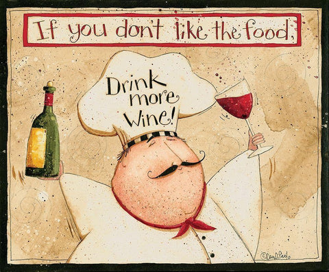 Drink More Wine White Modern Wood Framed Art Print with Double Matting by DiPaolo, Dan