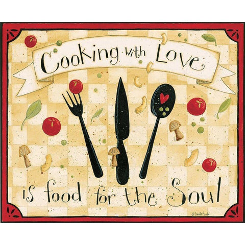 Cooking With Love White Modern Wood Framed Art Print by DiPaolo, Dan