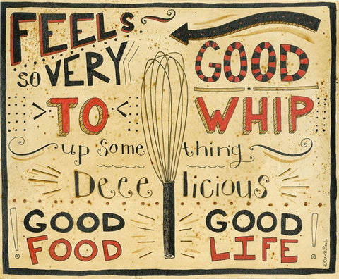 Whip It Up Black Ornate Wood Framed Art Print with Double Matting by DiPaolo, Dan