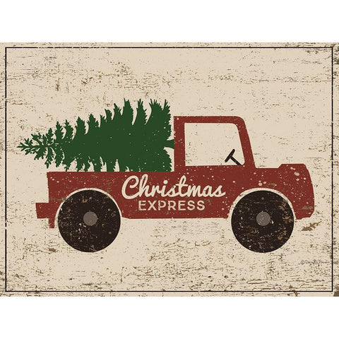 Christmas Express 2 Black Modern Wood Framed Art Print by DiPaolo, Dan