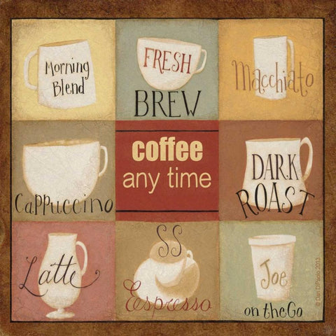 Brew Combinations White Modern Wood Framed Art Print by DiPaolo, Dan