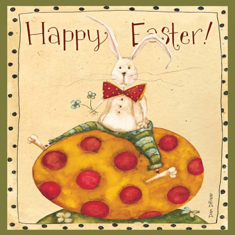 Bunny Egg Black Ornate Wood Framed Art Print with Double Matting by DiPaolo, Dan