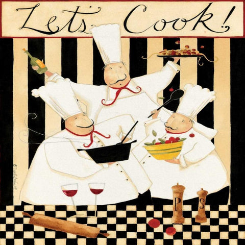 Cooking Time Gold Ornate Wood Framed Art Print with Double Matting by DiPaolo, Dan