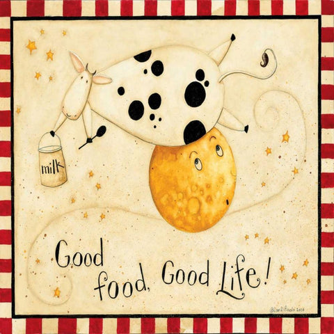 When Cows Fly Gold Ornate Wood Framed Art Print with Double Matting by DiPaolo, Dan