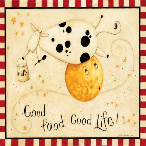 When Cows Fly White Modern Wood Framed Art Print with Double Matting by DiPaolo, Dan