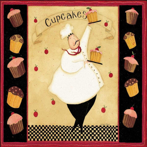 Cupcake addiction White Modern Wood Framed Art Print by DiPaolo, Dan