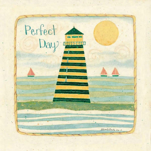 Perfect Day Black Modern Wood Framed Art Print with Double Matting by DiPaolo, Dan
